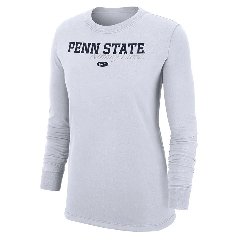 Nike Ladies Long Sleeve T-Shirt Satin Fabric Silk Fabric Chiffon Fabric