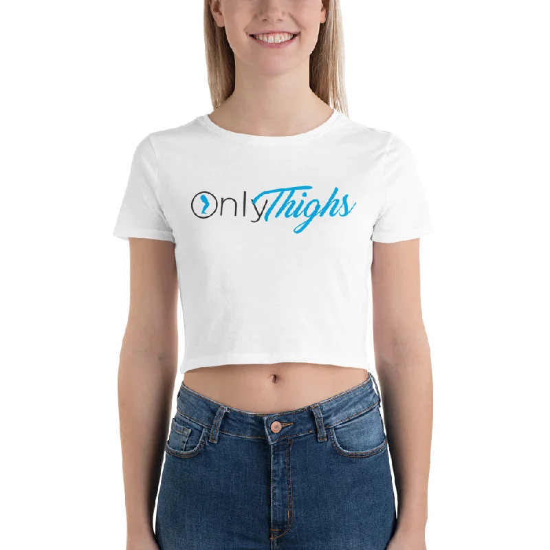Only Thighs Women’s Crop Tee Elasticated Padded Insulated