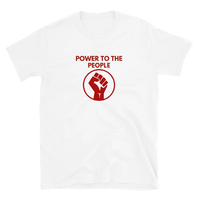Power to the People T-Shirt Front Pockets Side Pockets Patch Pockets