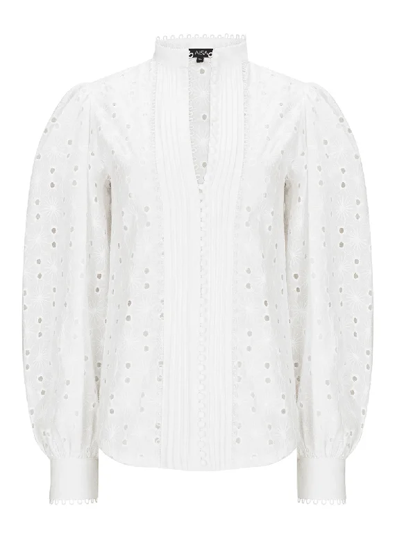 Regina Shirt Mesh Blend Leather Blend Suede Blend
