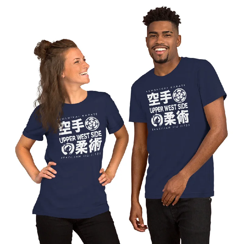 Short-Sleeve Unisex T-Shirt (Bella) - White Logo - Front Only Lace Blend Ribbed Blend Corduroy Blend