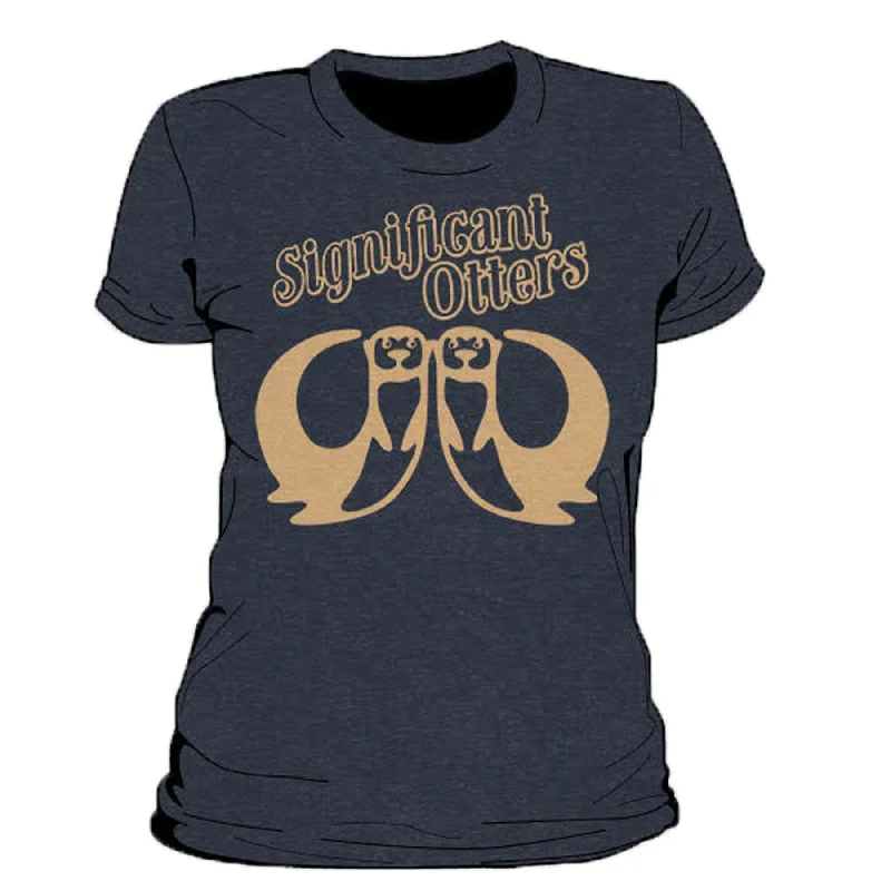 Significant Otters Women's T-Shirt Zippered Front Buttoned Front Snap Front