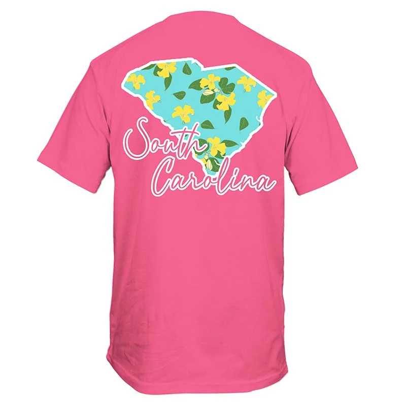 South Carolina Home State Short Sleeve T-Shirt Cotton Fabric Linen Fabric Terry Fabric South Carolina Home State Short Sleeve T-Shirt Cotton Fabric Linen Fabric Terry Fabric