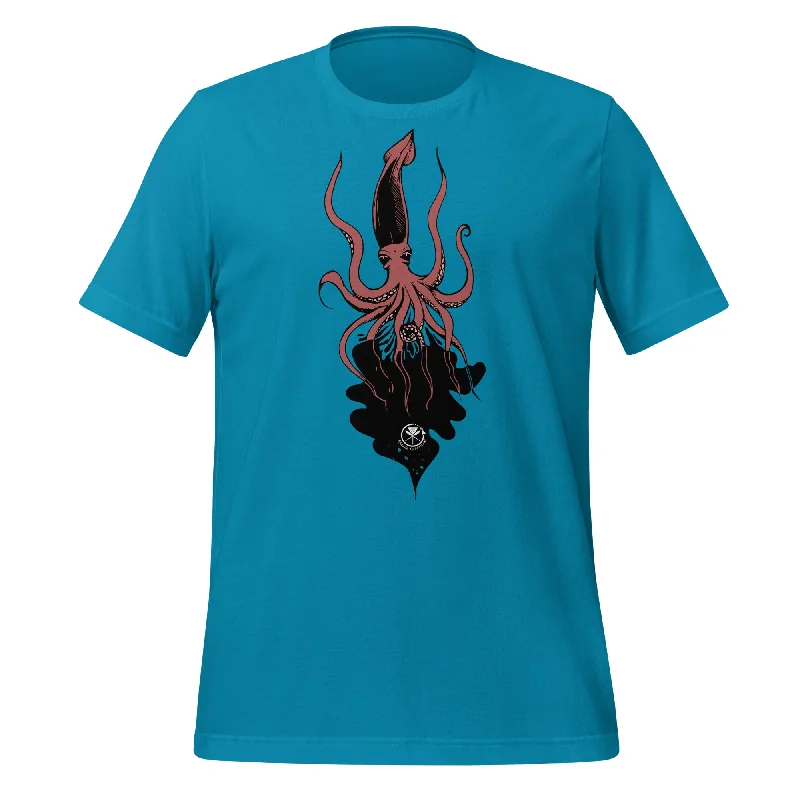 Squidy Unisex T-Shirt Asymmetrical Pockets Print