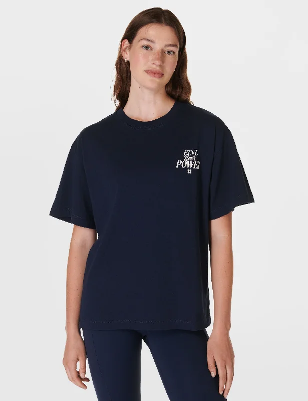 Find Your Power T-Shirt - Navy Blue Fashionable Trendy Casual
