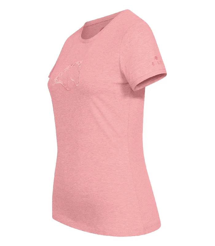 T-Shirt New Orleans Rose Beaded Sequined Faux Fur