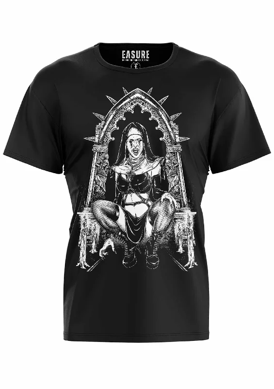 VAMPIRE NUN - SHIRT Ribbed Striped Patterned