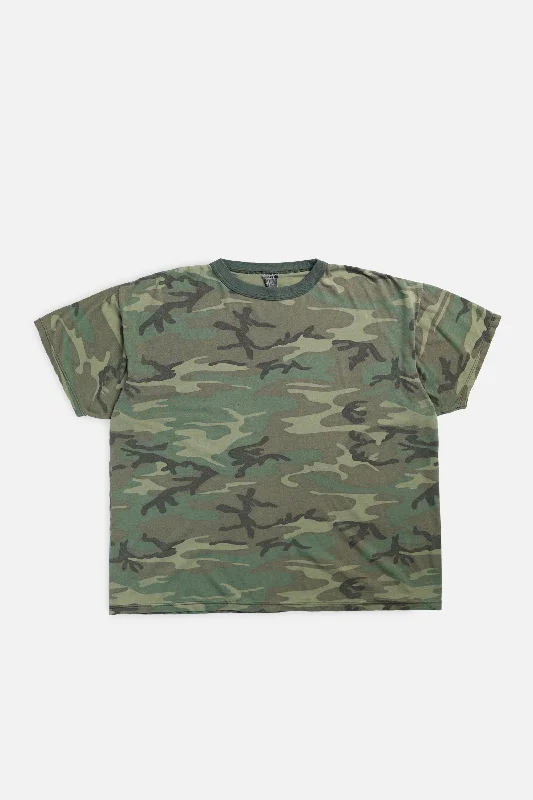 Vintage Camo Tee - L Satin Fabric Silk Fabric Chiffon Fabric