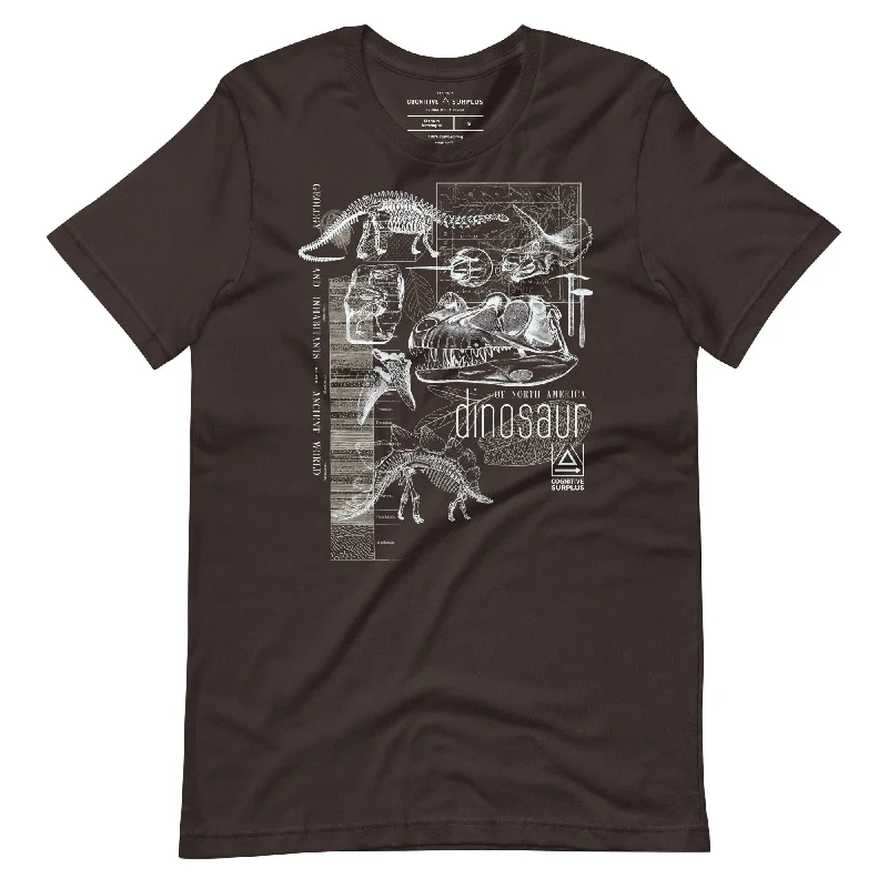Vintage Dinosaurs Graphic Tee Print Jacquard Patchwork