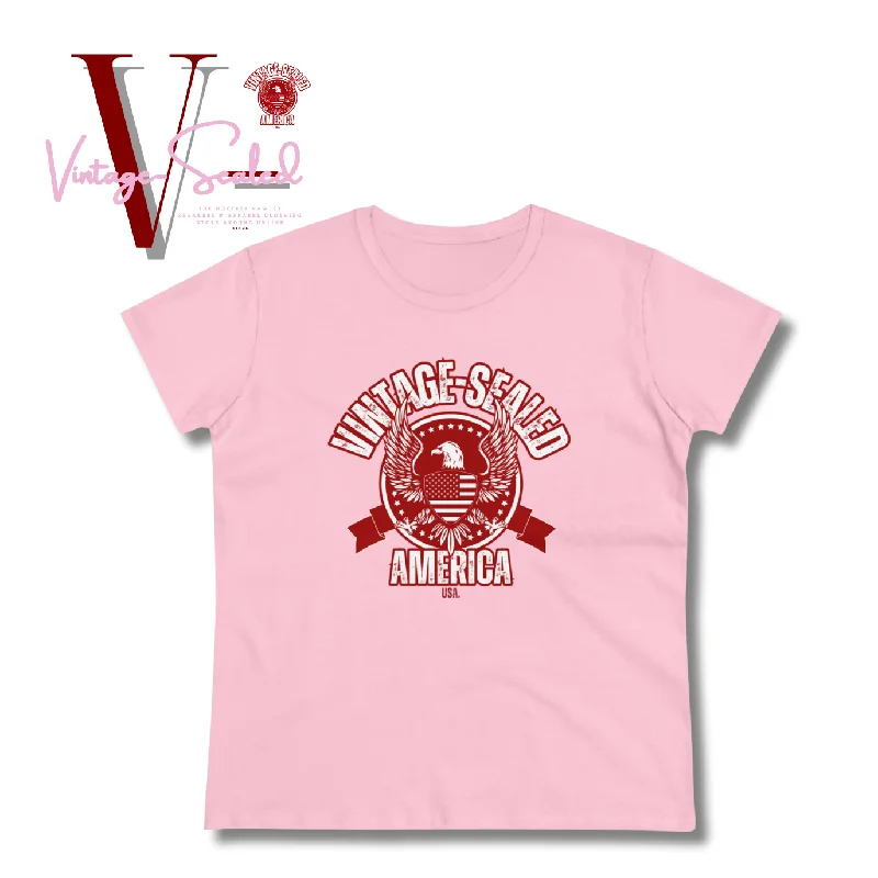 Vintage-Sealed AMERICA USA Apparel T-Shirts Short Sleeves| Brand New Women's Fashion Beaded Sequined Faux Fur Vintage-Sealed AMERICA USA Apparel T-Shirts Short Sleeves| Brand New Women's Fashion Beaded Sequined Faux Fur