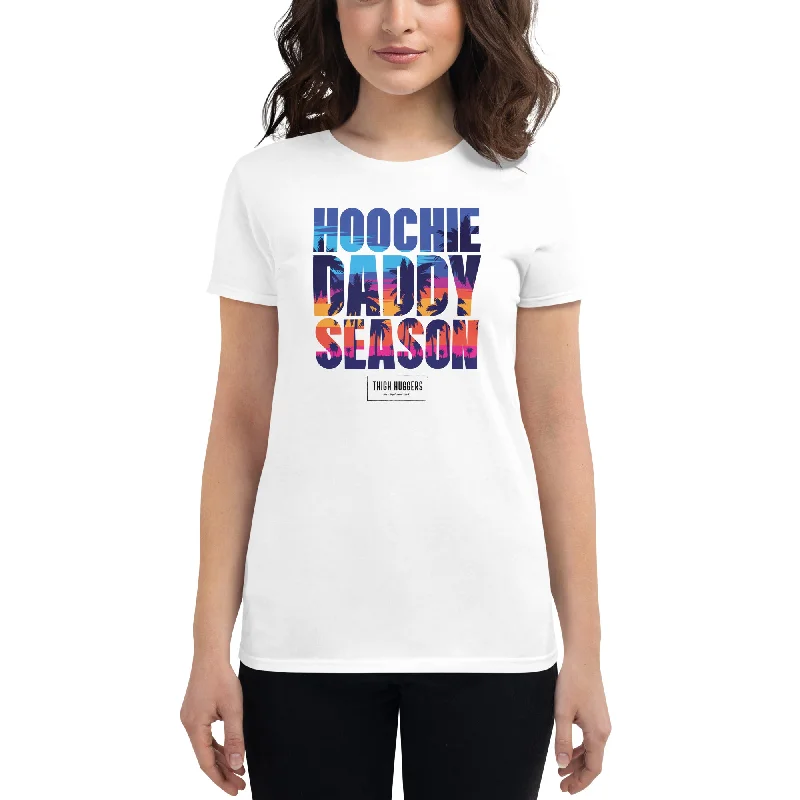 Women's Hoochie Daddy Season T-Shirt Mesh Blend Leather Blend Suede Blend