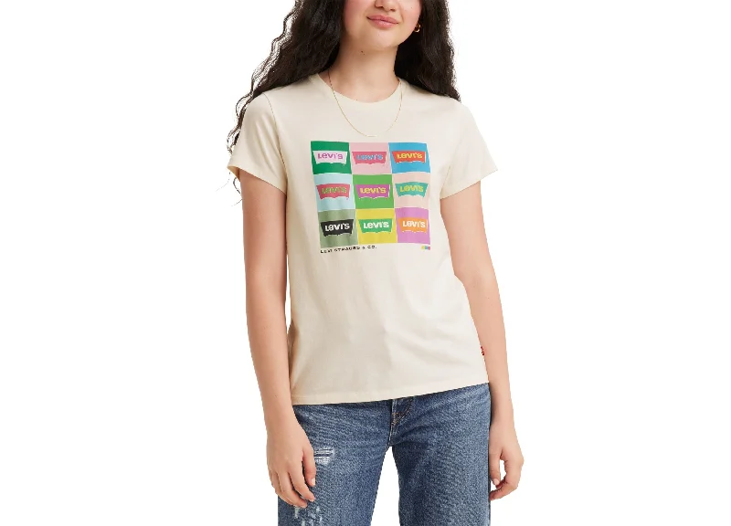Women's Perfect Graphic Logo Cotton T-shirt Jersey Fabric Tulle Fabric Batik Fabric