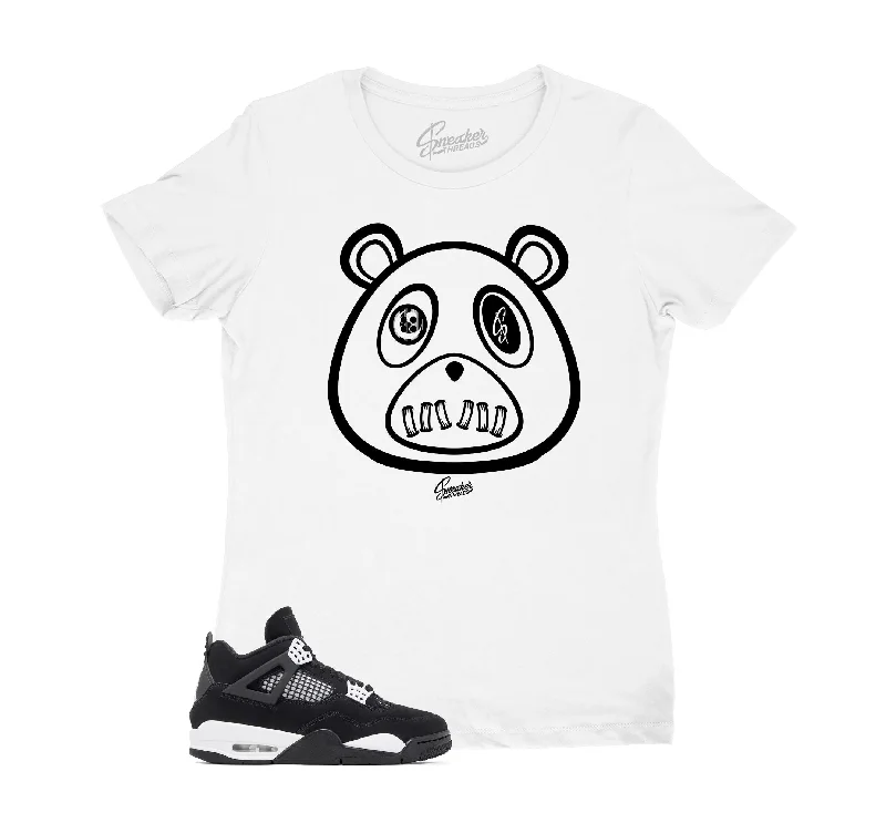 Womens - White Thunder 4 ST Bear Shirt Solid Print Embellished