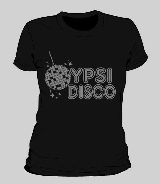 Ypsi Disco Women's T-Shirt Zippered Front Buttoned Front Snap Front
