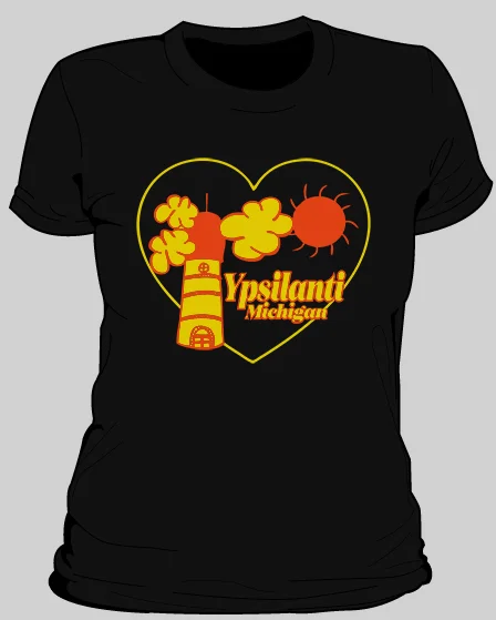 Ypsilanti Cartoon Women's T-Shirt Silk Blend Satin Velvet