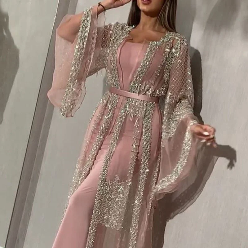 Abaya Dubai Muslim Dress Luxury High Class Sequins Embroidery Lace Ramadan Kaftan Islam Kimono Women Black Maxi Dress 2023 Comfortable Ruffle Maxi Dress Abaya Dubai Muslim Dress Luxury High Class Sequins Embroidery Lace Ramadan Kaftan Islam Kimono Women Black Maxi Dress 2023 Comfortable Ruffle Maxi Dress