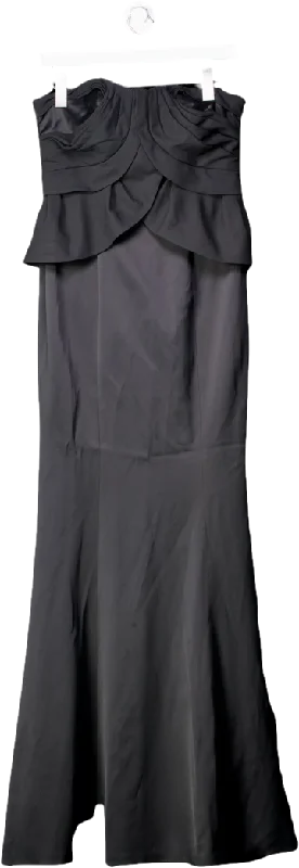 Coast Black Nahla Satin Maxi Dress UK 10 Comfortable Satin Maxi Dress