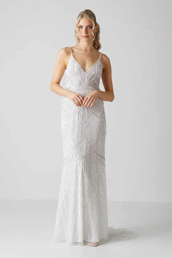 Embellished Cami Maxi Dress Elegant Maxi Dress with Belt