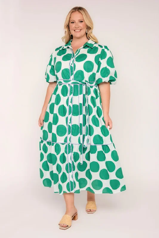 Ginette Maxi Dress in Polka Fest Chic Sleeveless Maxi Dress