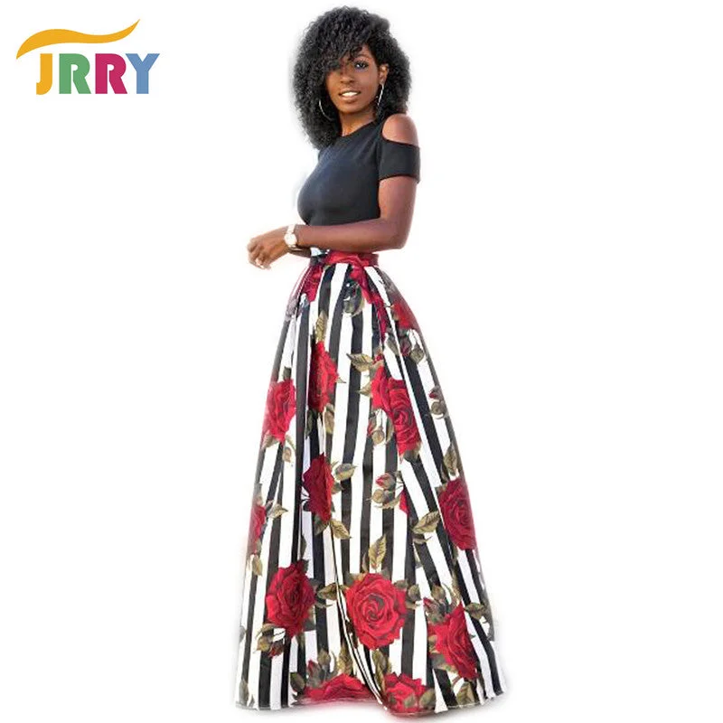 JRRY New Two Pieces Casual Women Maxi Dresses Short Sleeve Black Top Long Pattern Floral Dress Plus Size 6XL Vestidos Trendy Printed Maxi Dress JRRY New Two Pieces Casual Women Maxi Dresses Short Sleeve Black Top Long Pattern Floral Dress Plus Size 6XL Vestidos Trendy Printed Maxi Dress