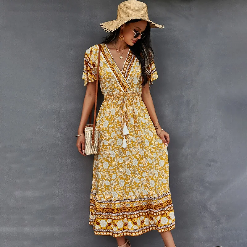 BerriesJam - 2024 Printed Boho Hippie Beach Casual Maxi Dress Cozy Ribbed Maxi Dress BerriesJam - 2024 Printed Boho Hippie Beach Casual Maxi Dress Cozy Ribbed Maxi Dress