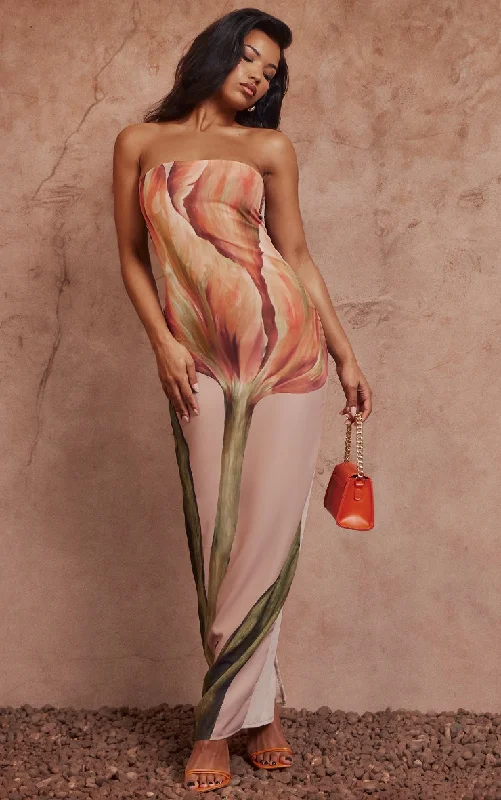 Stone Oversized Chiffon Floral Print Bandeau Maxi Dress Trendy Floral Print Maxi Dress Stone Oversized Chiffon Floral Print Bandeau Maxi Dress Trendy Floral Print Maxi Dress