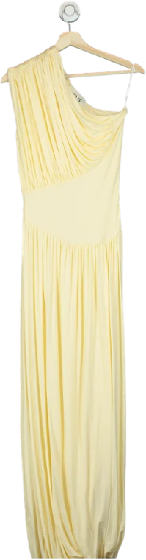 Tove Yellow Ugbad Dress Light Yellow Maxi Dress UK 8 Elegant Maxi Dress with Drapes
