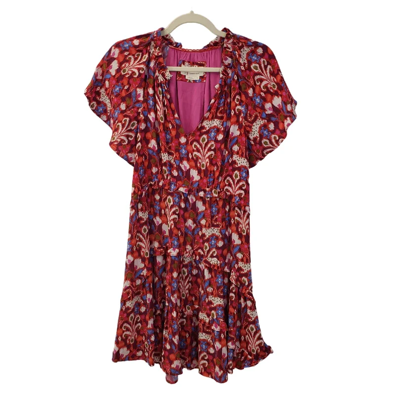 Anthropologie Robin Floral Ruffle Tiered Mini Dress Size XS Fashionable Mini Dress with Pockets