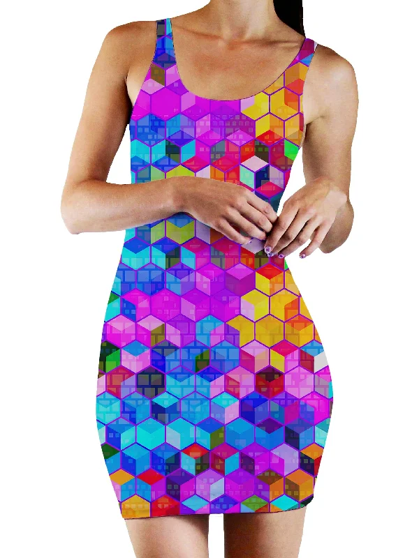 Cubism Bodycon Mini Dress Elegant Velvet Mini Dress