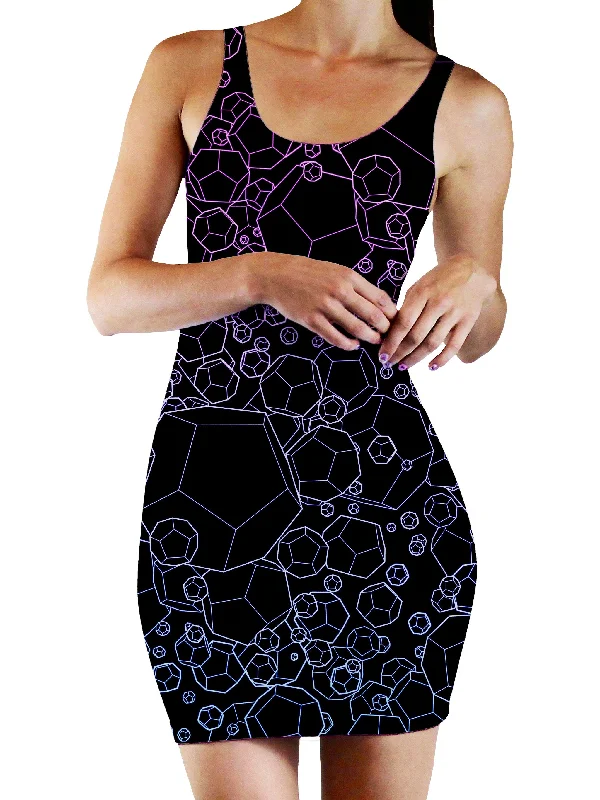 Dodecahedron Madness Cold Bodycon Mini Dress Comfortable Casual Mini Dress