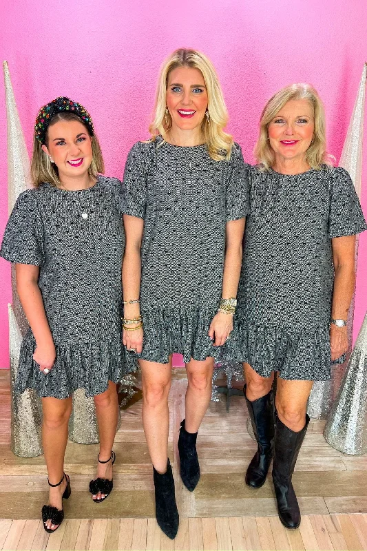 For Good Mini Dress - Grey/Black Classic Black Mini Dress