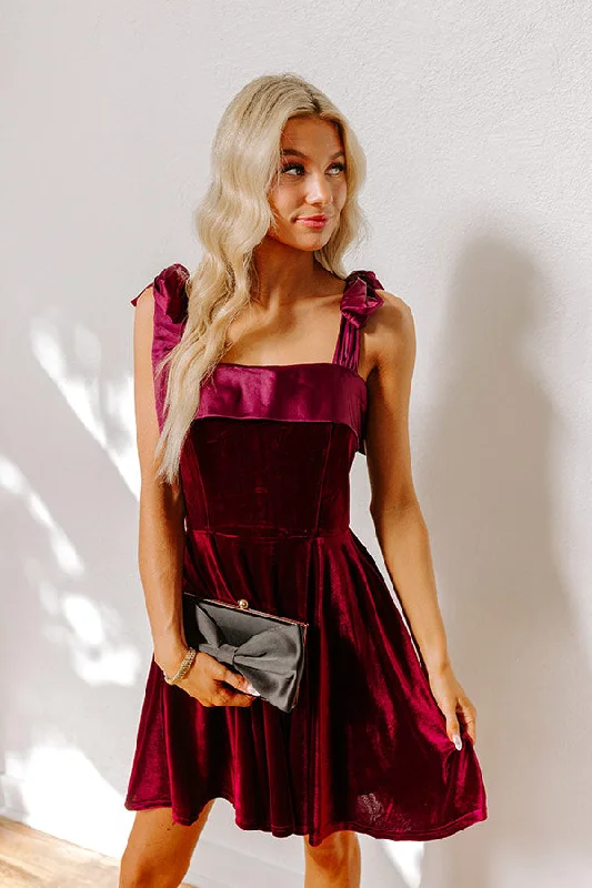 Twilight Gatherings Velvet Mini Dress Chic Tropical Mini Dress