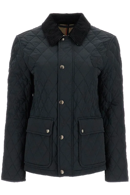B Shield Quilted Jacket  - Black Faux Fur Jacket Real Fur Jacket Shearling Jacket