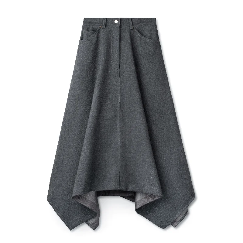 Kercheif Skirt IN: Light Grey pencil skirt chic