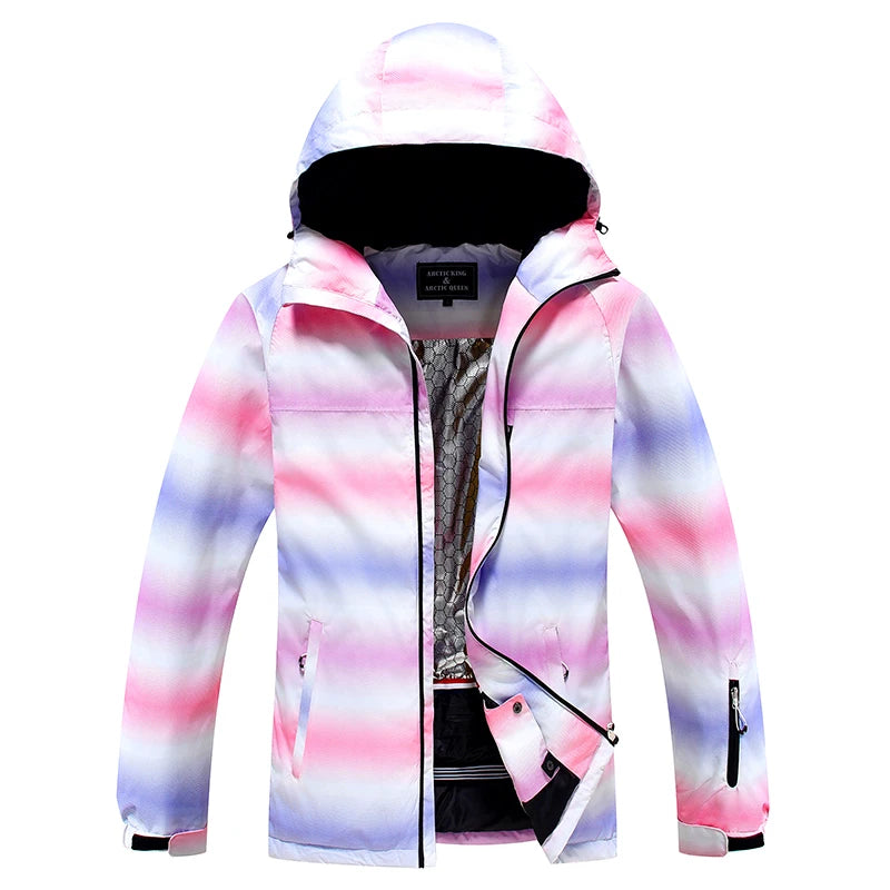ARCTIC QUEEN Colorful Winter Ski Snowboard Jacket - Women's Jersey Jacket Tulle Jacket Batik Jacket ARCTIC QUEEN Colorful Winter Ski Snowboard Jacket - Women's Jersey Jacket Tulle Jacket Batik Jacket