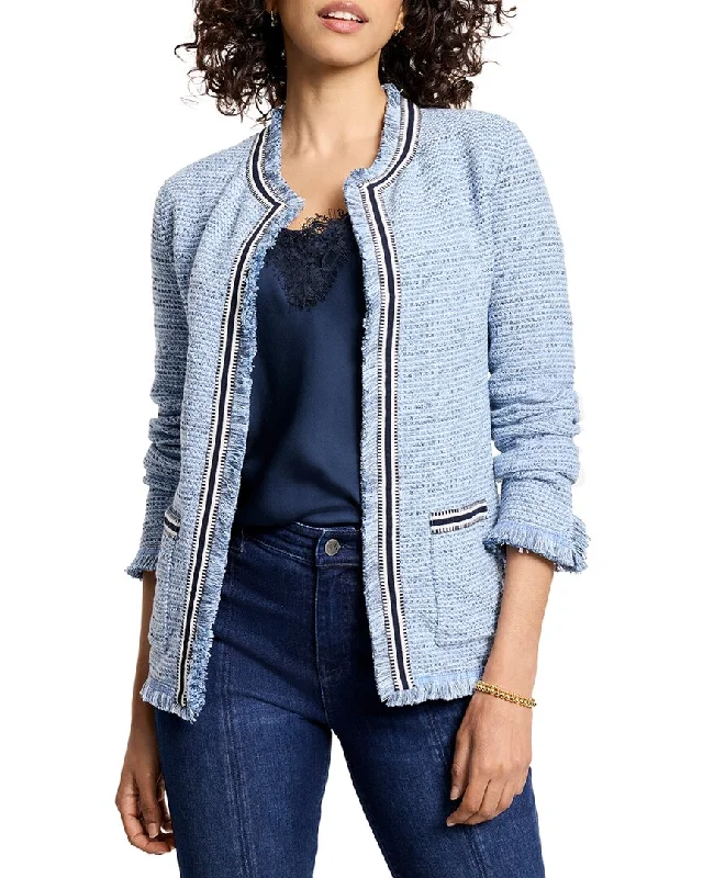 Nic & Zoe Indigo Fringe Mix Knit Jacket Faux Fur Jacket Real Fur Jacket Shearling Jacket Nic & Zoe Indigo Fringe Mix Knit Jacket Faux Fur Jacket Real Fur Jacket Shearling Jacket