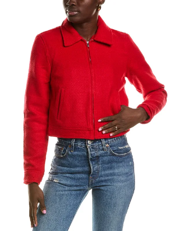 T Tahari Zipper Front Textured Wool-Blend Jacket Chenille Jacket Brocade Jacket Lace Jacket T Tahari Zipper Front Textured Wool-Blend Jacket Chenille Jacket Brocade Jacket Lace Jacket
