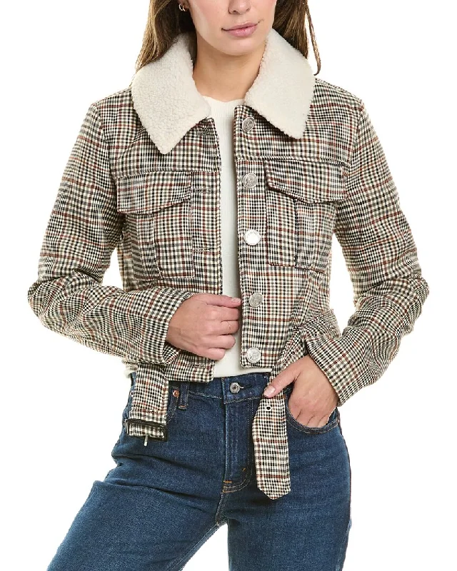 Avec Les Filles Cropped Cargo Pocket Jacket Embroidered Jacket Appliqued Jacket Beaded Jacket Avec Les Filles Cropped Cargo Pocket Jacket Embroidered Jacket Appliqued Jacket Beaded Jacket