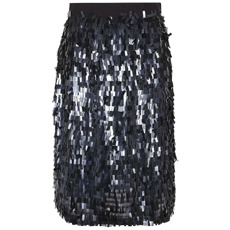 PINKO Black Polyester Skirt modal blend skirt