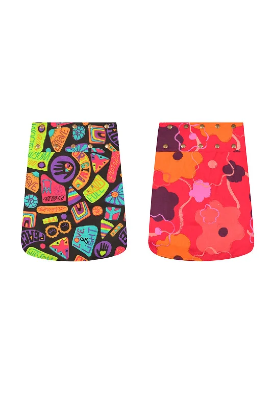 Aluula Short Reversible Button Skirt seamless skirt comfort