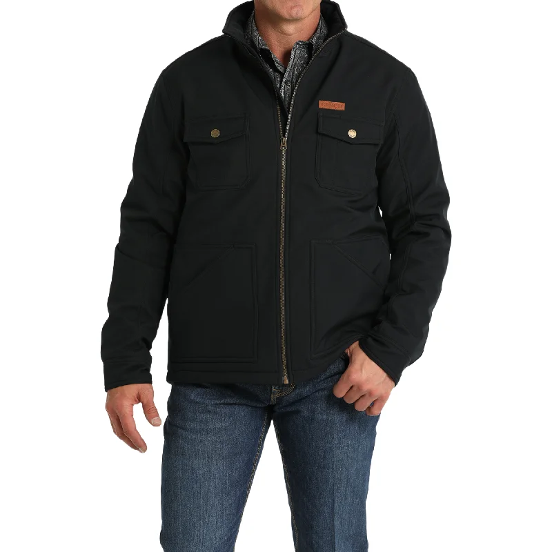 Cinch Men's Concealed Carry Solid Bonded Black Jacket MWJ1566003 Knit Fabric Woven Fabric Fleece Fabric Cinch Men's Concealed Carry Solid Bonded Black Jacket MWJ1566003 Knit Fabric Woven Fabric Fleece Fabric