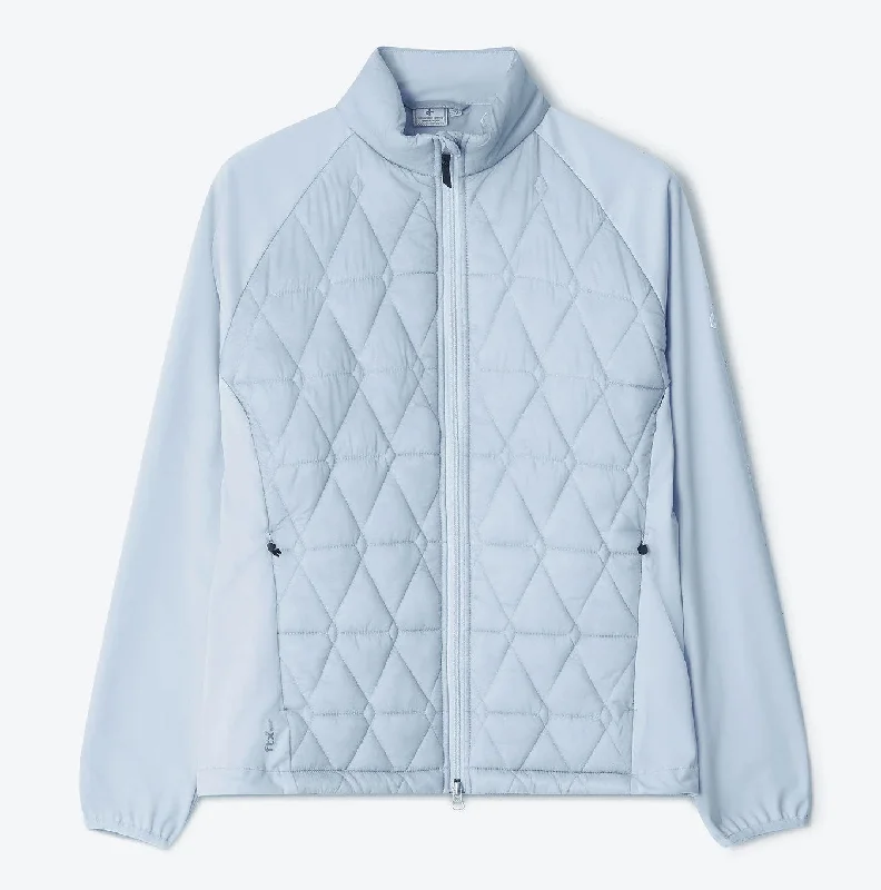 Cross Women's PRIMUS QUILTED JACKET - XENON BLUE Boat Neck Shawl Collar Notched Collar Cross Women's PRIMUS QUILTED JACKET - XENON BLUE Boat Neck Shawl Collar Notched Collar