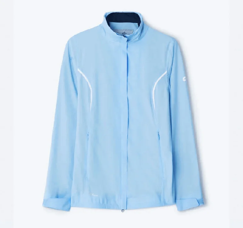 Cross Women's PRO RAIN JACKET - BEL AIR BLUE Front Pockets Side Pockets Patch Pockets Cross Women's PRO RAIN JACKET - BEL AIR BLUE Front Pockets Side Pockets Patch Pockets