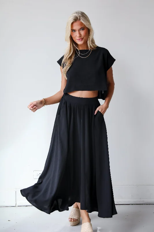 Effortless Escape Black Maxi Skirt - DU DEAL tulle skirt dreamy