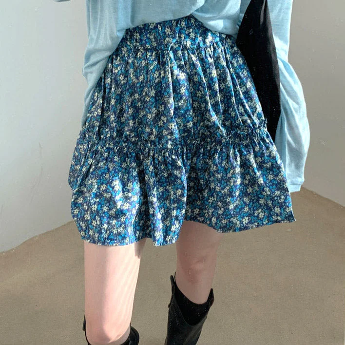 Garden Party Mini Skirt button skirt front