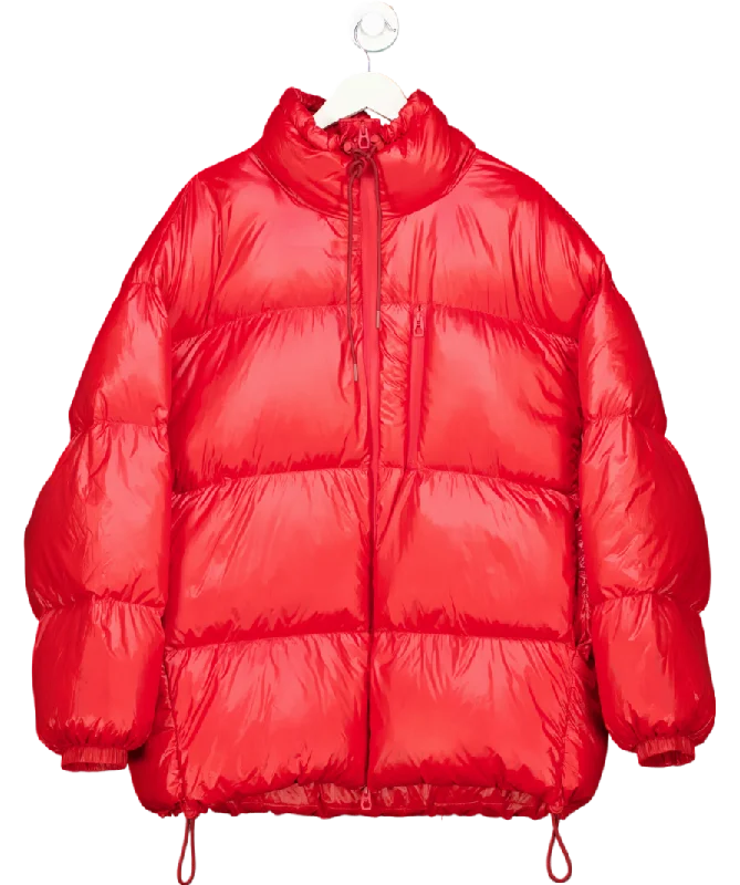 H&M Red Down filled puffer Jacket UK 12 Stand-Up Collar Roll-Neck Collar Turtle Neck H&M Red Down filled puffer Jacket UK 12 Stand-Up Collar Roll-Neck Collar Turtle Neck