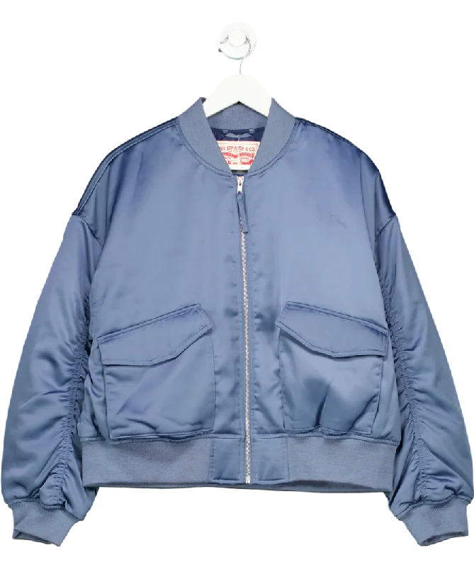 levis Blue Andy Tech Jacket UK L Print Jacket Jacquard Jacket Patchwork Jacket