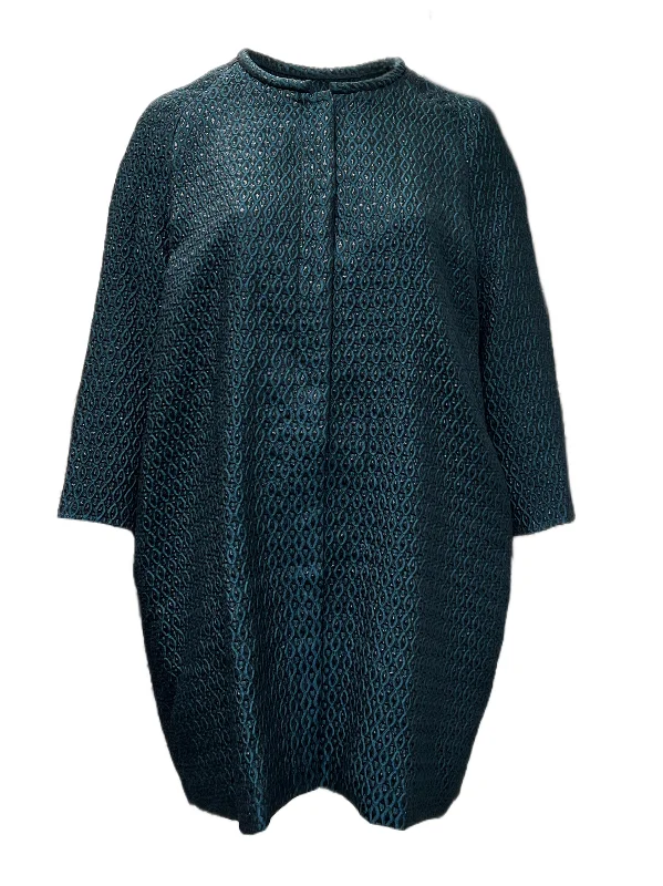 Marina Rinaldi Women's Green Tecnic Jacket NWT Ribbed Jacket Pleated Jacket Ruffled Jacket Marina Rinaldi Women's Green Tecnic Jacket NWT Ribbed Jacket Pleated Jacket Ruffled Jacket