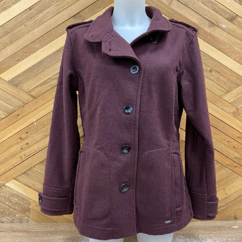 MEC - Women's Casual Wool-Blend Jacket: Burgundy-women-LG Knit Jacket Woven Jacket Fleece Jacket