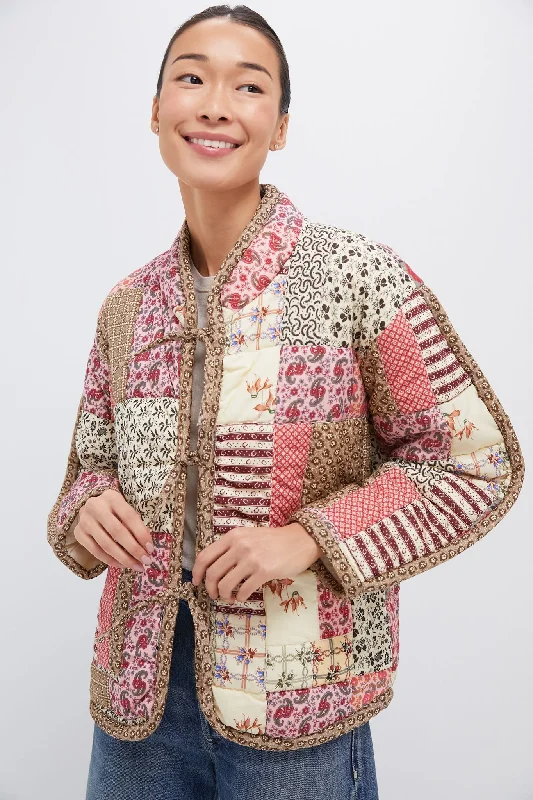 Multi Presley Quilted Patchwork Belted Jacket Plaid Jacket Tartan Jacket Houndstooth Jacket Multi Presley Quilted Patchwork Belted Jacket Plaid Jacket Tartan Jacket Houndstooth Jacket